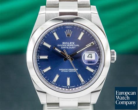 rolex datejust 41 blue dial men's watch 126300|Rolex Datejust 41 bezel.